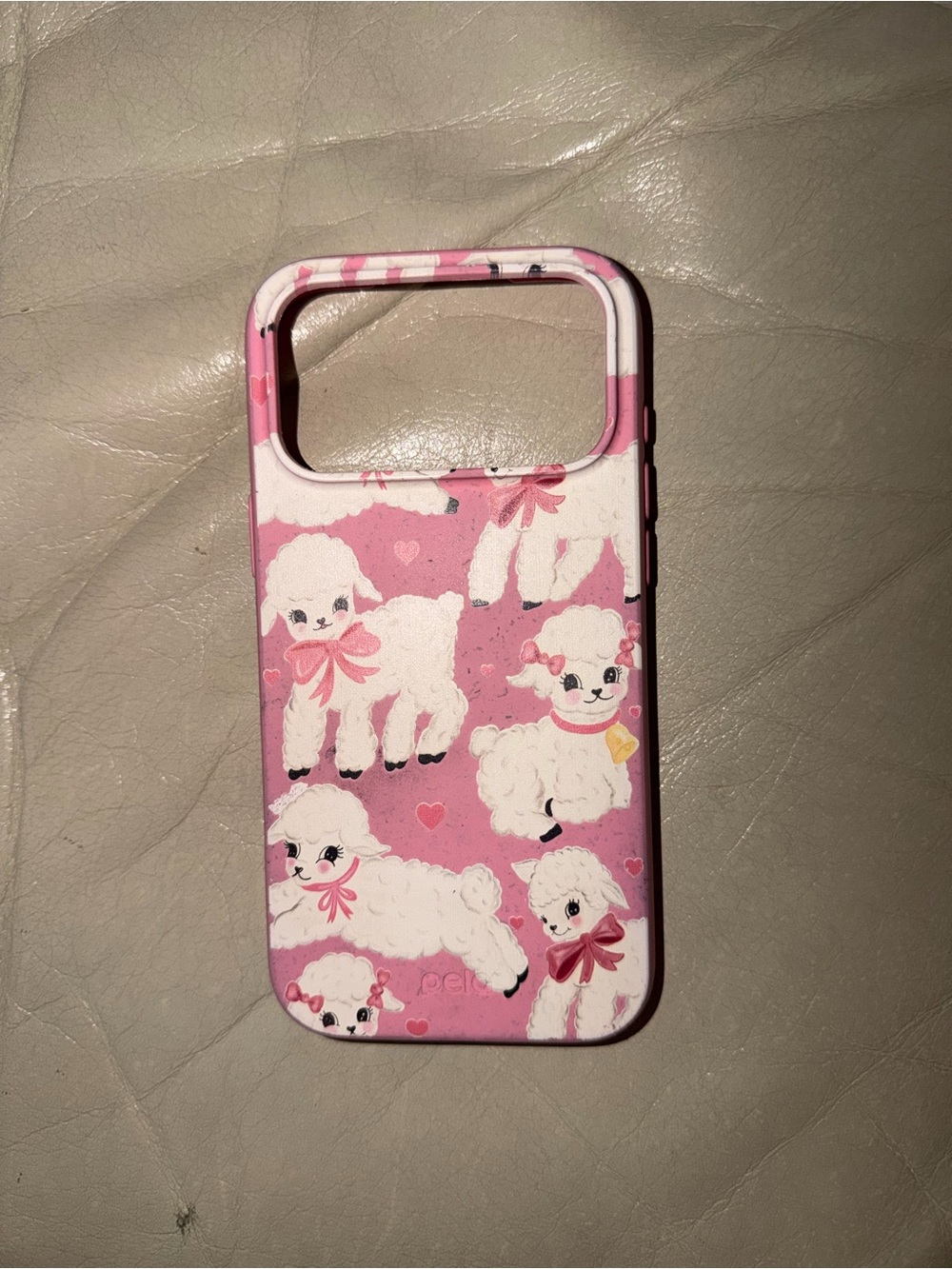 Pink Lamb Print Phone Case iPhone 17 Pro Max